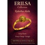 Erilsa Sertifikalı Kalp Ritmi Enerji Yüzüğü – Ejderha Akik Ayarlanabilir Gold İnce Kasa Aslan Koç Burcu