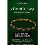Erilsa Sertifikalı Küp Kesim Terahertz - Zümrüt Doğal Taş Bileklik - İnce Model