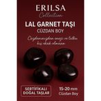 Erilsa Sertifikalı Lal Garnet Taşı Cüzdan Boy 15–20 mm – Tutku ve Enerji Taşı