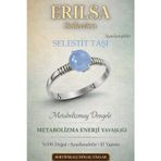 Erilsa Sertifikalı Metabolizma Enerji Yavaşlığı Yüzüğü – Selestit Ayarlamalı İnce Başak Boğa Yengeç Burcu