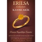 Erilsa Sertifikalı Ortam Negatifliği Temizleyici Enerji Yüzüğü – Kayısı Akik Ayarlamalı Başak Terazi Burcu