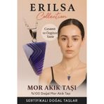 Erilsa Sertifikalı Piramit Model Mor Akik Taşı Kolye – Cesaret ve Özgüven Veren Doğal Taş
