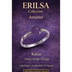 Erilsa Sertifikalı Rahim Enerji Denge Yüzüğü – Ametist Taşı Ayarlanabilir İnce Kasa Balık Yengeç Terazi