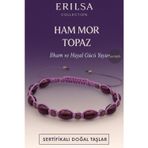 Erilsa Sertifikalı Sentetik Ham Mor Topaz Taşı Bileklik – İlham ve Hayal Gücü Yayan El Yapımı Takı