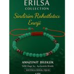 Erilsa Sertifikalı Sindirim Rahatlatıcı Enerji Bilekliği – Amazonit Terahertz Doğal Taş İnce Model