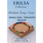 Erilsa Sertifikalı Terahertz Renkli Akik Taşı Bileklik – Mutluluk, Denge ve Enerji Veren Doğal Taş