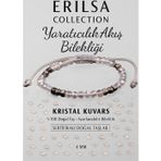 Erilsa Sertifikalı Yaratıcılık Akış Enerji Bilekliği - Kristal Kuvars ve Terahertz Doğal Taş 4 mm