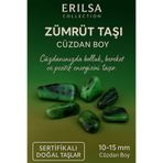 Erilsa Sertifikalı Zümrüt Taşı Kütle 10-15 mm – Bolluk Şans ve Huzur Taşı