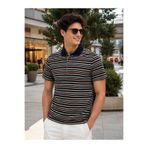Erimeks Erkek Polo Yaka Çizgili Süprem Kumaş T-shirt