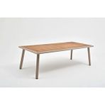 Erinöz Milano Iroko Tabla 100x230 Alüminyum Masa - Kum Rengi Bej