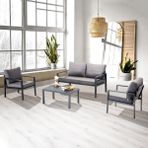 Erinöz Siena Bahçe Balkon Oturma Grubu 2+1+1+Sehpa - Gri