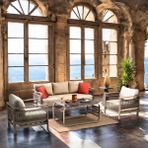 Erinöz Venedik Bahçe Balkon Oturma Grubu 3+1+1+seramik Sehpa