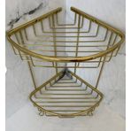 Erip Banyo Aksesuarları Adnoss Lüks Zerrin 304 İkili Oval Süngerlik Özel Lama 18x18cm-Şampuanlık-Banyo Süngerlik - Gold-Sarı