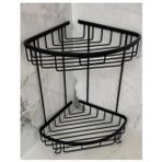 Erip Banyo Aksesuarları Adnoss Lüks Zerrin 304 İkili Oval Süngerlik Özel Lama 18x18cm-Şampuanlık-Banyo Süngerlik - Siyah