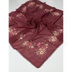 Eripek Oyalı Organik Pamuklu Yazma 0606131 05 - Bordo - Renk