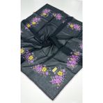 Eripek Oyalı Organik Pamuklu Yazma 0606131 07 - Siyah - Mor - Renk
