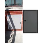 Erişim Paneli Dış Muayene Kapı Paneli 4x4 6x6 12x12 24x24, Elektrik Girişi Için Gömme Sayaç Kutusu Kapısı, Yer Üstü Havuz Kapağı/Kurutma Havalandırması Tek Panel(Black,100x100mm/4x4in)