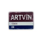 ERİSTAKI ARTVİN Yazılı Retro Ahşap Türkiye Şehir Magneti-Buzdolabı Süsü-Hediyelik magnet