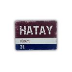 ERİSTAKI HATAY Yazılı Retro Ahşap Türkiye Şehir Magneti-Buzdolabı Süsü-Hediyelik magnet