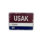 ERİSTAKI UŞAK Yazılı Retro Ahşap Türkiye Şehir Magneti-Buzdolabı Süsü-Hediyelik magnet