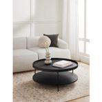 Eriza Home Eriza Renee, Yuvarlak Modern Orta Sehpa, Siyah