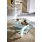 Eriza Vitra, Yeni Nesil Modern Elips Geometrik Orta Cam Sehpa, Beyaz