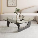 Eriza Vitra, Yeni Nesil Modern Elips Geometrik Orta Cam Sehpa, Siyah
