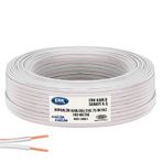 Erk Yerli Elektrik Kablosu Kordon 2x0.75 Beyaz 100mt