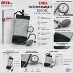 Erka Infüzyon Manşeti 500 ml - Serum ve Kan Basınç Pomposı - Yeşil