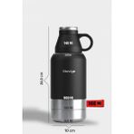 Erka Stevıg Matara Çelik 900ML 4 Multicup Siyah - Renkli