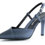 Erkan Saçmacı Kadın Sacha Lacivert Saten Slingback İnce Topuklu Ayakkabı 40