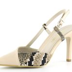 Erkan Saçmacı Kadın Sacha Ten Yılan Slingback İnce Topuklu Ayakkabı 38