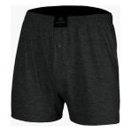 Erkek %100 Pamuk Penye Boxer 6'lı Paket 12030 - S - Koyu Gri