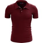 Erkek %100 Pamuk Polo T-Shirt RCPT108 - Bordo - 5XL