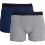 Erkek 2'li Pamuk Likralı Esnek Kumaş Boxer - 2XL - Renkli
