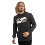 Erkek 3 İplik Pamuklu Baskılı Regular Fit Basic Bisiklet Yaka Antrasit Sweatshirt