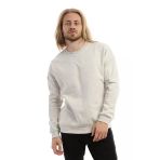 Erkek 3 İplik Pamuklu İçi Polarlı Regular Fit Basic Bisklet Yaka Kar Melanj Sweatshirt