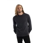 Erkek 3 İplik Pamuklu Regular Fit Basic Bisiklet Yaka Füme Sweatshirt