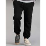 Erkek 3 Iplik Şardonlu Eşofman Alt Jogger Oversize - Siyah