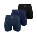 Erkek 3 lü Premium Collection Modal Uzun Boxer 3M250 (Siyah-Lacivert-Füme, L)