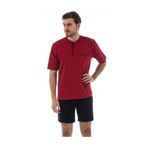 Erkek 3'lü Damat Kutulu Çeyiz Bordo Pijama Takımı