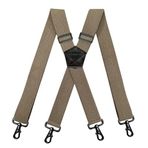 Erkek 4-clip jartiyer 1.5 "X tipi mısır streç siyah kanca toka tüm uygun giyim jartiyer tüm durumlar için uygun, Bej, Tek Beden