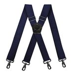 Erkek 4-clip jartiyer 1.5 "X tipi mısır streç siyah kanca toka tüm uygun giyim jartiyer tüm durumlar için uygun, Lacivert, Tek Beden