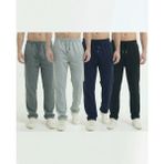 Erkek 4'lü Baggy Bol Paça Oversize Relaxed 4 Mevsim Eşofman Altı Bol Paça 2 Iplik Tam Kalıp - Siyah - Lacivert - Füme - Gri - Siyah