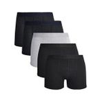 Erkek 5'li Pamuklu Likralı Esnek Kumaş Boxer - Renkli - 3XL