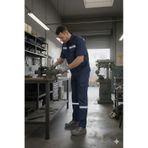 Erkek 7/7 Gabardin Kışlık Kargo Cepli İş Pantolonu Lacivert