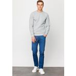 Erkek A.Gri Bisiklet Yaka Sweatshirt