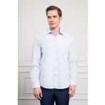 Erkek A. MAVİ Basic Regular Fit Sert Yaka Cepli Gömlek