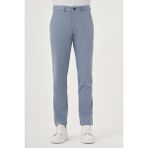 Erkek A. MAVİ İhracat Yazlık Pamuk Yan Cep Slim Fit Chino Pantolon