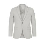 Erkek Açık Gri Blazer Ceket – Slim Fit, Şık Ve Hafif Kumaş, Tek Düğmeli